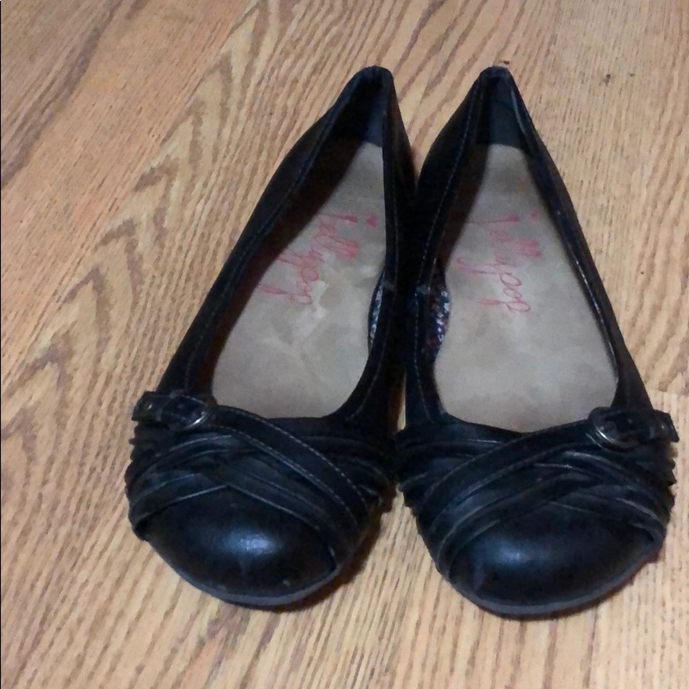 Jelly pop black flats